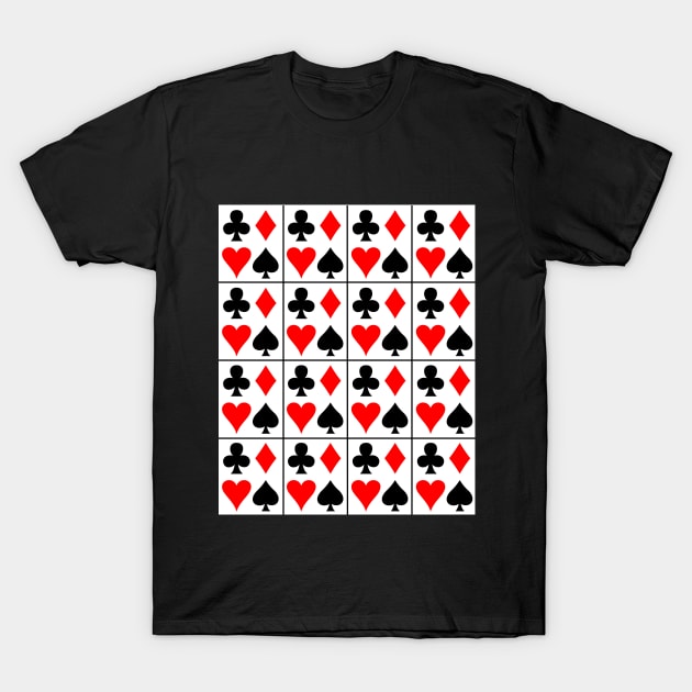 Funny Playing Cards Design T-Shirt by CreativeSun92